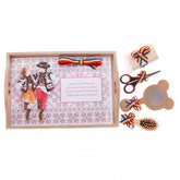 Set tavita pentru taiere mot-turta de fete, model traditional, 6 piese, 35x20 cm, Recostore, REC1967/2