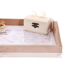 Set tavita pentru taiere mot-turta fete, balerina, 6 piese, ivoire, 35x20 cm, Recostore, REC1967/35