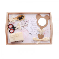 Set tavita pentru taiere mot-turta fete, balerina, 6 piese, ivoire, 35x20 cm, Recostore, REC1967/35