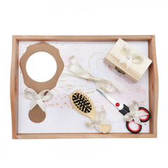 Set tavita pentru taiere mot/turta fete, model cu lebada 6 piese, ivoire, 35x20 cm, Recostore, REC1967/77