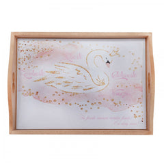 Set tavita pentru taiere mot/turta fete, model cu lebada 6 piese, ivoire, 35x20 cm, Recostore, REC1967/77
