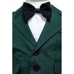 Set trusou complet pentru botez de baieti, 13 piese, costum verde, lumanare cu ingeras, trusou imprimat cu ingeras si pantofiori din piele ecologica, REC2472