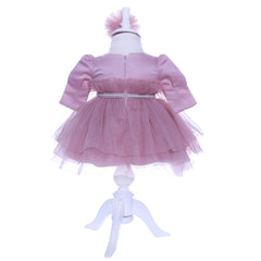 Set trusou complet pentru botez de fete, lumanare roz pudrat cu Pisicuta Aristocrata, rochita roz pudrat, trusou cu Pisicuta Aristocrata si pantofiori, 12 piese, Recostore, REC1796