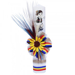 Set trusou si lumanare pentru botez de baieti, model traditional, 8 piese, Recostore, REC1826