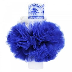 Set trusou si lumanare pentru botez de baieti, ursuleti, albastru electric, 8 piese, Recostore, REC1829