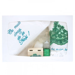 Set trusou si lumanare pentru botez de fete, bebe printesa si "cu mult drag de la nasi", verde menta, 8 piese, Recostore, REC1817