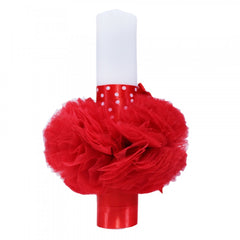 Set trusou si lumanare pentru botez de fete, Buburuza, rosu, 8 piese, Recostore, REC1820