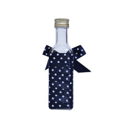 Sticluta mir cu panglica bleumarin cu buline pentru botez, 100 ml, REC329