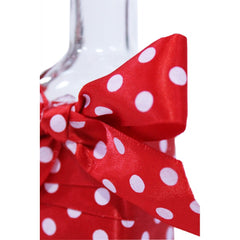 Sticluta mir cu panglica rosie cu buline pentru botez, 100 ml, REC327