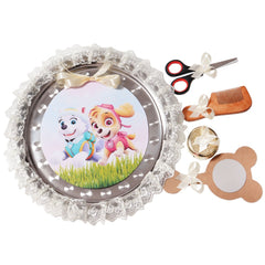 Tavita rotunda cu Paw Patrol pentru taierea motului, 30 cm, dantela ivoire, 6 piese, Recostore, REC1969/45