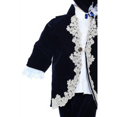 Trusou botez Micul Printisor, "Azi m-am crestinat", Costum de Print, lumanare, trusou, catifea, 12 piese, Recostore, REC2296