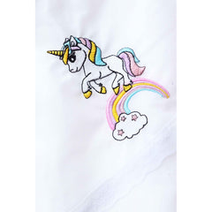 Trusou brodat cu unicorn pentru botez de fete, 7 piese, roz, Recostore, REC2196