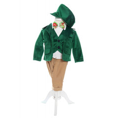 Trusou complet pentru botez baieti, sacou verde din catifea, trusou cu ingeras, lumanare glob " Radacini si aripi de la parinti", pantofiori, verde, 13 piese, Recostore, REC2123