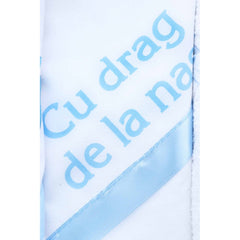 Trusou cu elefant pentru botez baieti, 6 piese, bleu, Recostore, REC2188