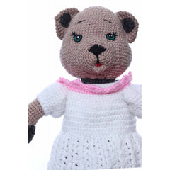 Ursulet de plus crosetat manual, 46x20 cm, maro, Recostore, REC2153