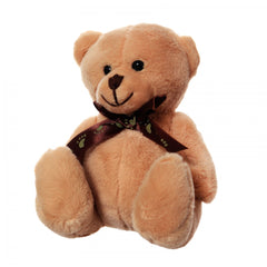 Ursulet de plus cu esarfa, 21 cm, maro, Recostore, REC2074