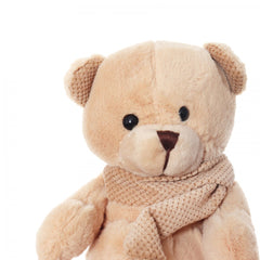 Ursulet de plus cu fular, 21 cm, bej, Recostore, REC2067