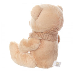 Ursulet de plus cu fular, 21 cm, bej, Recostore, REC2067