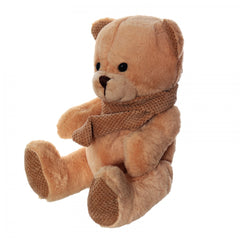 Ursulet de plus cu fular, 21 cm, maro, Recostore, REC2069