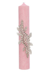 Lumanare botez design marmorat, 35x6 cm, REC5001/28