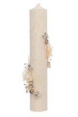 Lumanare botez design marmorat, 35x6 cm, REC5001/29