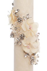 Lumanare botez design marmorat, 35x6 cm, REC5001/29