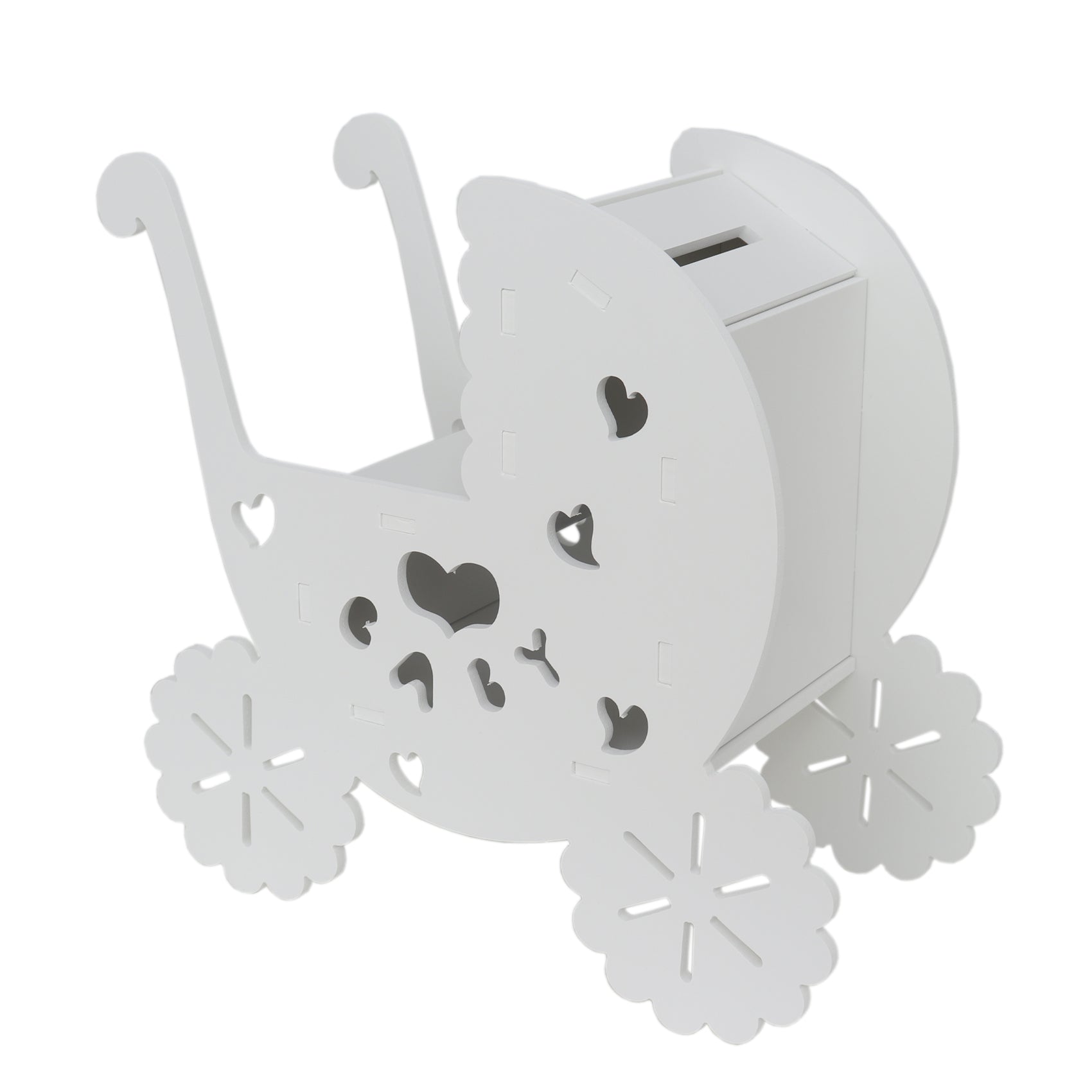 Cutie in forma de carucior pentru strans darul la evenimente, 38x38 cm, Recostore®, REC2637