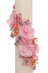 Lumanare botez design marmorat, 35x6 cm, REC5001/30