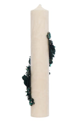 Lumanare botez design marmorat, 35x6 cm, REC5001/31