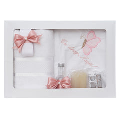 Trusou elegant cu fluturi pentru botez fete, 11 piese, REC3393