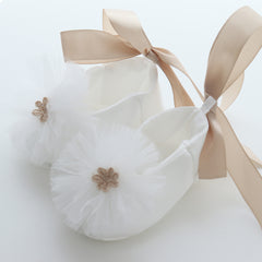 Trusou elegant cu detalii pretioase pentru botez fete, REC3397