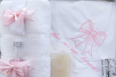 Trusou botez cu fundita roz, 7 piese, REC5012/20