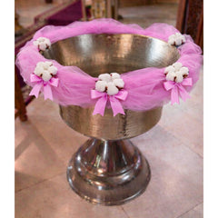 Decor cristelnita, tull roz cu flori de bumbac, 3M, Recostore®, REC5015/3