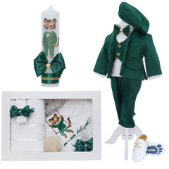 Set trusou botez baiat, model elegant cu tigru, REC3377