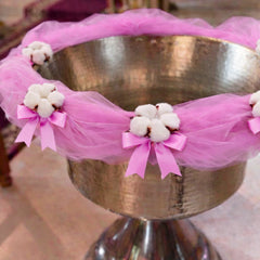 Decor cristelnita, tull roz cu flori de bumbac, 3M, Recostore®, REC5015/3