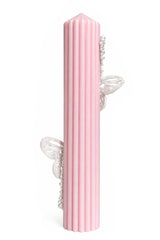 Lumanare eleganta cu fluturi pentru botez fetita, 35x6 cm, REC5001/50