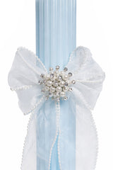 Set trusou elegant pentru botez baietel, bleu, 16 piese, REC3396