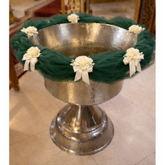 Decor cristelnita, tull verde cu flori albe, 3M, Recostore®, REC5014/7