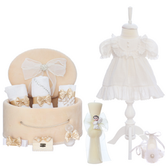 Set trusou botez fete, ingeras ivoire, 12 piese,   REC3436