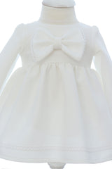 Rochie alba eleganta pentru botez fetita, REC3338