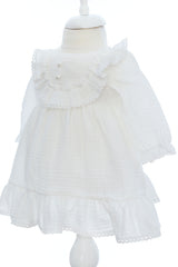 Trusou elegant cu fundita pentru botez fete, 10 piese, REC3392