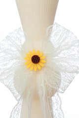 Lumanare clepsidra model traditional pentru botez, 26x6 cm, REC5007/4
