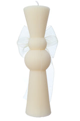 Lumanare botez tip clepsidra cu ingeras, 26x6 cm, REC5007/6