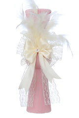 Lumanare botez cu pene, 26x6 cm, REC5007/8