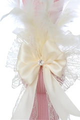 Lumanare botez cu pene, 26x6 cm, REC5007/8