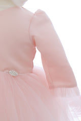 Rochita pentru botez, 2 piese, rochie si turban, REC3349