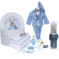 Set trusou cu ursulet pentru botez baieti, REC3375