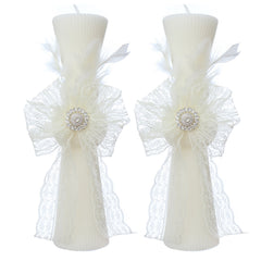 Set lumanari clepsidra pentru nunta/cununie, 2 bucati,  REC5001/65