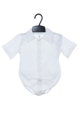 Costum cu maneca scurta pentru botez baieti, turcoaz compus din 4 piese, Pantaloni cu beretele, Camasa tip body, Papion si Bascuta, Recostore®, REC2705