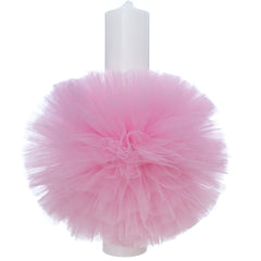 Lumanare cu ingeras de botez, roz, 30x5.5 cm, REC5004/28